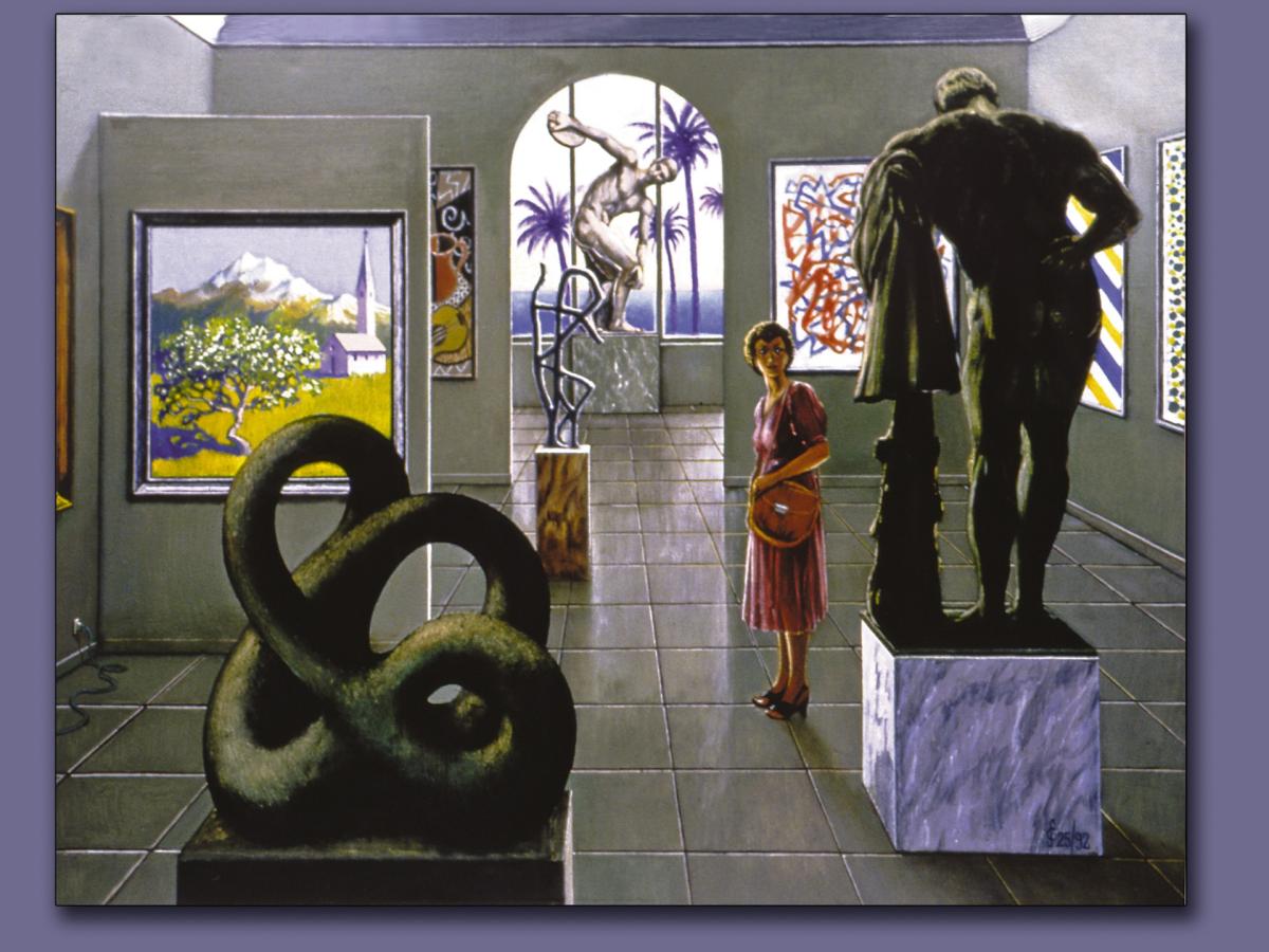 Sergio Ceccotti, Musée imaginaire VIII, olio su tela, cm. 81x100, 1992. 